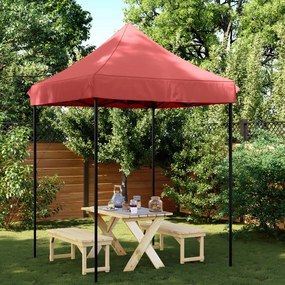 Tenda Da Festa Pieghevole Pop-up Bordò 200x200x306 Cm /
