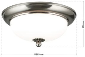 Orion - Plafoniera EMPIRA 2xE14/40W/230V Ø 26,5 cm cromo opaco