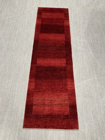 Loribaft Tappeto 290 x 80 Rosso (Iran) Annodato A Mano