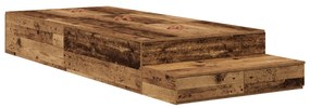 Struttura letto con contenitore  legno antico legno ingegnerizzato
