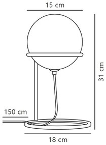 Nordlux - Lampada da tavolo WILSON 1xG9/5W/230V nero