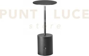 Lampada da tavolo ricaricabile led liberty nera 2w 300lm 3000k dimm...