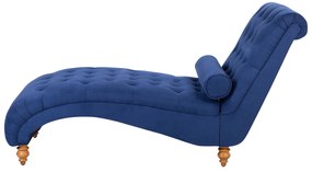 Chaise longue in tessuto blu MURET Beliani