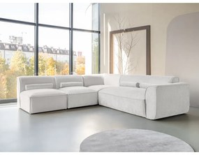 Divano angolare componibile color crema (con penisola a sinistra) Flex Felix – Miuform