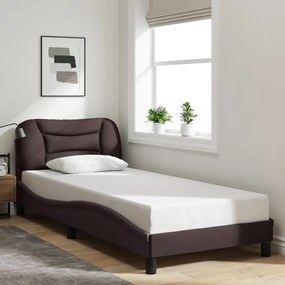 Giroletto Senza Materasso Marrone Scuro 90x190 Cm Tessuto /