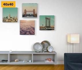 Set di quadri – Luoghi in colori delicati