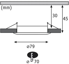 Paulmann 92827 - Set 3x LED 7W dimmerabile incasso COIN 230V