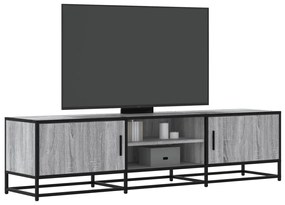 Mobile Tv Grigio Sonoma 160x35x41cm Legno Multistrato E Metallo /