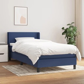 Giroletto A Molle Con Materasso Blu 100x200 Cm İn Tessuto /
