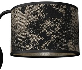 Applique SATINO 1xE27/60W/230V nera/oro