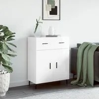 Credenza 69,5x34x90 cm in Legno Multistrato Bianco Lucido 827998