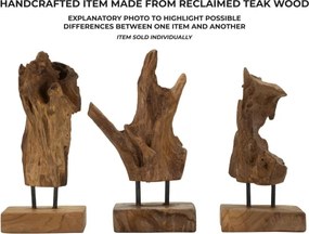 Scultura Akar In Teak Ric, Cm 20X11X34 Min 2 (Pezzi Unici - Non Rip. In Serie)