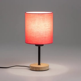 Brilagi - Lampada da tavolo NUBILA WOOD 1xE27/25W/230V quercia/rosa