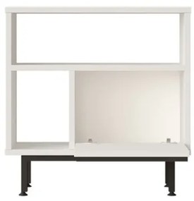 Tavolino Laterale Per Divano Da Salotto Multiuso 60x25x60 Ocean Bianco