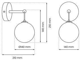 Applique REFLEX 1xE14/40W/230V
