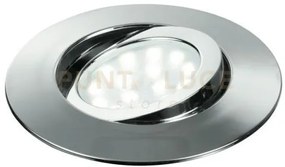 Incasso led zenit cromo 5w 390lm 3000k ip44 orientabile 9x2,5cm