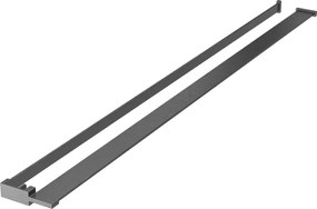 Mexen mensola per parete doccia con ringhiera portasalviette, gun gray spazzolato - 800-02-66