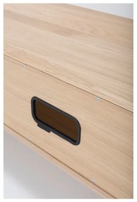 Cassettiera TV in rovere massiccio con 2 cassetti Fawn - Gazzda