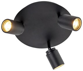 Faretto da bagno smart nero IP44 incl. 3 WiFi GU10 - Ducha