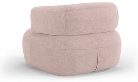 Poltrona rosa chiaro in tessuto bouclé Jenny - Micadoni Home