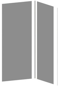 Pannello da parete per il bagno con profili inclusi 2 x L. 90 x H. 210 cm - Lotto di 2