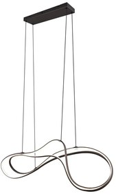 Apparecchio a sospensione LED nero con paralume in metallo Nala - Trio Select