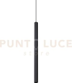 Look round sospensione 1 luce attacco gu10 nero d.4x70cm