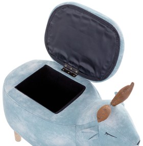 Pouf in tessuto azzurro REINDEER Beliani