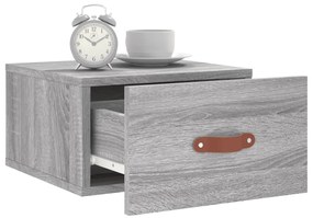 Comodini a Muro 2 pz Grigio Sonoma 35x35x20 cm