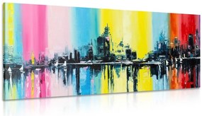 Stampa su tela – Pittura a olio della città