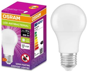 Lampadina LED Antibatterica A60 E27/8,5W/230V 4000K - Osram