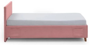 Letto da bambini rosa imbottito con contenitore con rete inclusa 90x200 cm Cool – Meise Möbel