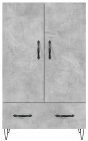 Credenza Grigio Cemento 69,5x31x115 cm in Legno Multistrato