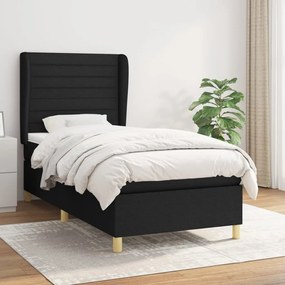 Giroletto A Molle Con Materasso Nero 80x200 Cm İntessuto /