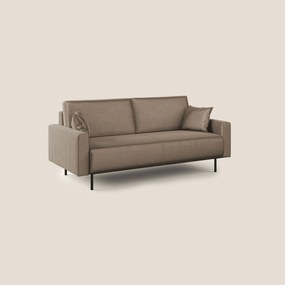 Arthur divano moderno in velluto morbido impermeabile T01 marrone 200 cm