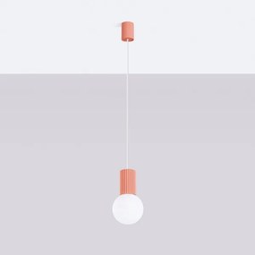 Sollux SL.1754 - Lampadario a sospensione con filo HALO 1xG9/8W/230V diametro 12 cm rosa