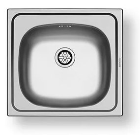 Pyramis 100139601 - Lavello cucina E33 46,5x43,5 cm satinato