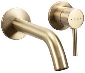 Rubinetto da parete Rea Owen Gold Brush + BOX