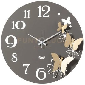 Orologio da parete particolare butterfly flowers piccolo fango e or...