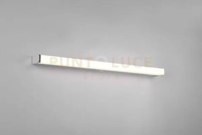Fabio h2o applique led 12w 1400lm, 3000k cromo ip44 l. 80cm dimmera...