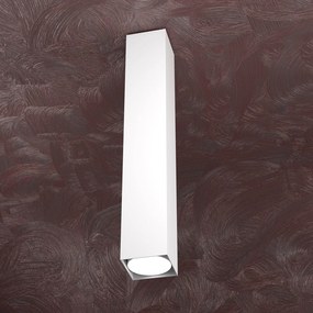 Plafoniera Moderna Cubica Area Metallo Bianco 1 Luce Gx53 50Cm