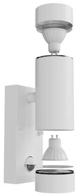 Applique Bidirezionale IP65 2xGU10 con sensore Movimento - Bianca