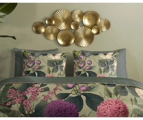 Set copripiumino e federa color kaki in raso di cotone per letto singolo ed esteso 140x220 cm Onaz – Descanso