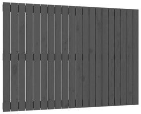 Testiera da parete grigia 127,5x3x90 cm legno massello di pino
