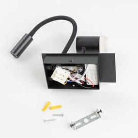 Brilagi - Applique a LED NUBILA 1xE27/25W/230V + LED/3W nero/marrone