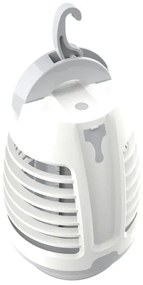 Lampada portatile ricaricabile a LED con una trappola per insetti LED/5W/1800 mAh IPX4 bianco/grigio