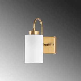 Lampada da parete in bianco e oro ø 10 cm Duzsuz - Opviq lights