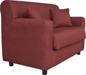 Divano 2 posti Bordeaux - tessuto sfoderabile 124 cm BOLOGNA
