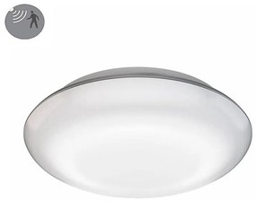 Plafoniera LED DL vario quattro Ø 31 cm argento IP54 bianco caldo, 1000 lumen STEINEL