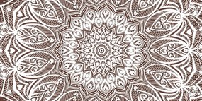 Stampa su tela – Mandala armonia su sfondo marrone